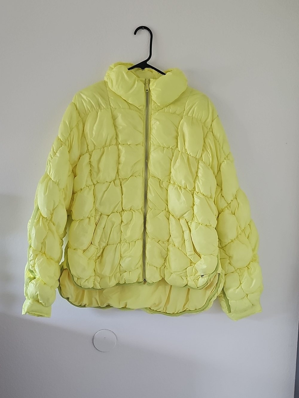 ●●FREE PEOPLE "SOUR CITRINE" BRIGHT YELLOW PUFFER JACKET NWT S.L●●